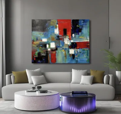 Favi Gales – "Danza de Colores Vibrantes" – Olio su Tela 130x100 cm